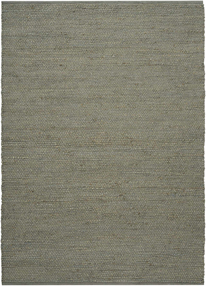 Close-up of the woven texture of the Nourison Natural Jute Sage Farmhouse Area Rug. Muted sage and charcoal tones.