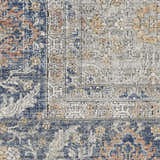 Close-up of the Nourison Starry Nights Grey Vintage Area Rug showing its intricate vintage pattern and texture.