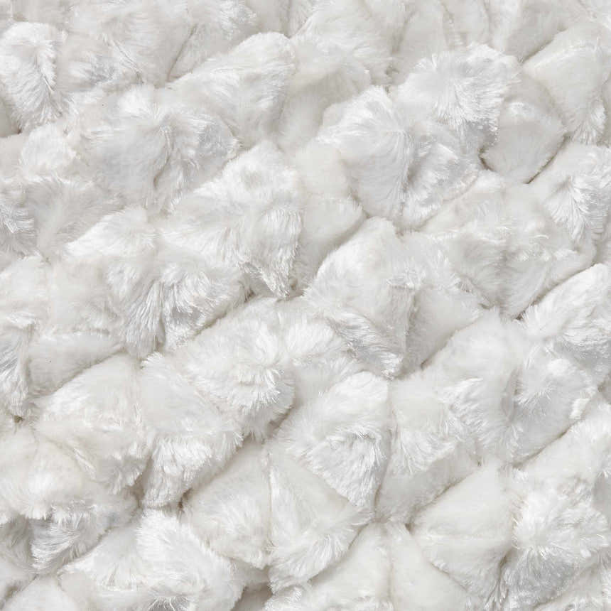 Mina Victory Sofia Velvet Shimmer Poms White Indoor Throw Pillow