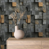 Urban Slate & Copper Geo-Block