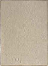 Close-up of the Nourison Courtyard Jute Ivory rug, showcasing its diamond pattern and textured weave in chestnut and ivory hues.