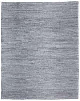 Close-up of the Feizy Finley Area Rug in gray and ivory, showing its hand-knotted texture and solid design. Design-Rectangle-57