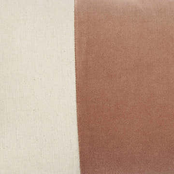 Mina Victory Lifestyle Cot/Vel Linen Clrblk Blush Indoor Throw Pillow