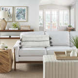 Mina Victory Lifestyle Braided Stripes Tass Grey Indoor Throw Pillow - Clearance