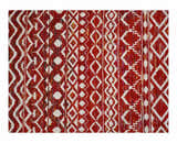 4x6 and 9x12 Hand Knotted Rust and White Modern Contemporary Southwestern Tribal Trellis Recycled Silk Area Rug | OP7