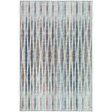Dalyn Amador AA1 Mist Area Rug with a beige, blue, brown, and navy diamond pattern.