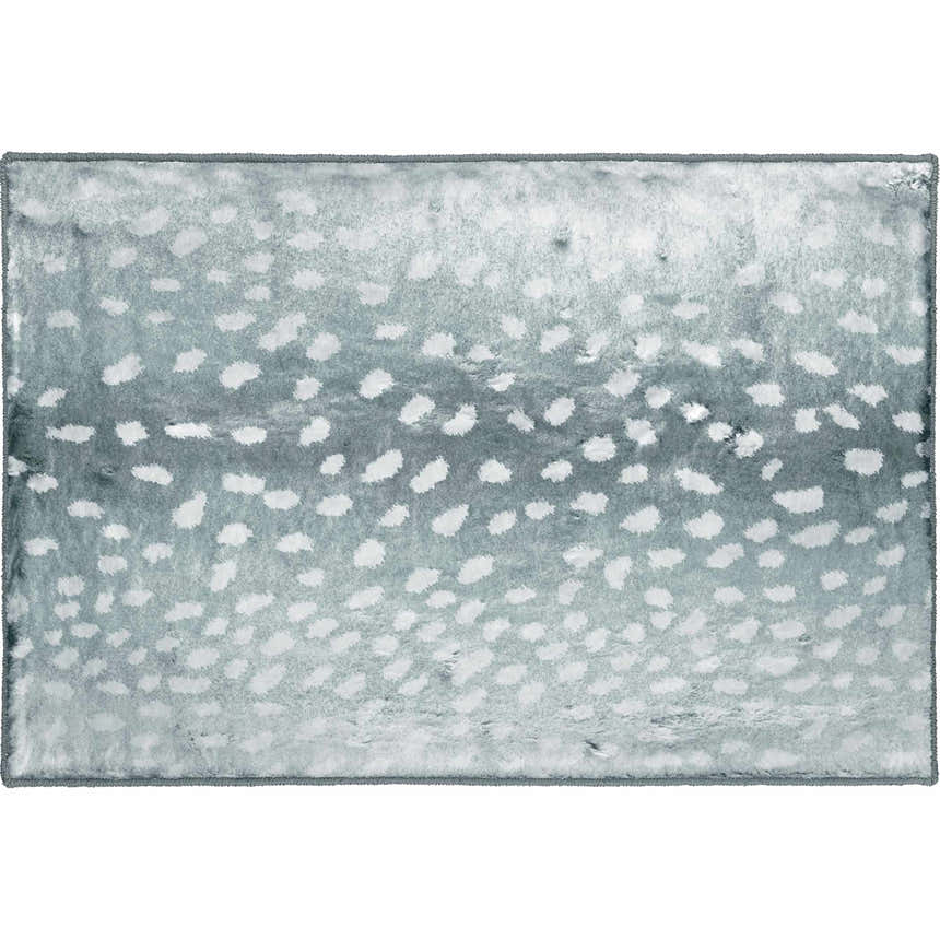 Dalyn Machine Akina AK3 Flannel rug in flannel. Casual style rug with a white spotted pattern and soft texture.