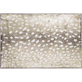 Close-up of Dalyn Machine Akina AK3 Stone Washable Area Rug. Chestnut and ivory tones with a casual, dotted pattern.