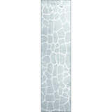 Close-up of the Dalyn Akina AK4 Flannel Washable Area Rug. Features a casual, abstract stone pattern in flannel and white.