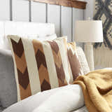Almagro Rustic Chevron Brown Throw Pillow - Clearance