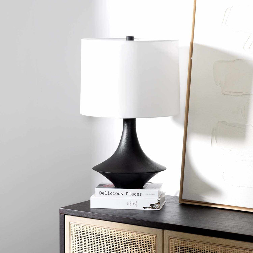 Almedia Black Metal Contemporary Table Lamp