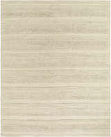Close-up of the hand woven Alora Area Rug, cream color, with a contemporary design and subtle horizontal texture. Design-Rectangle-810