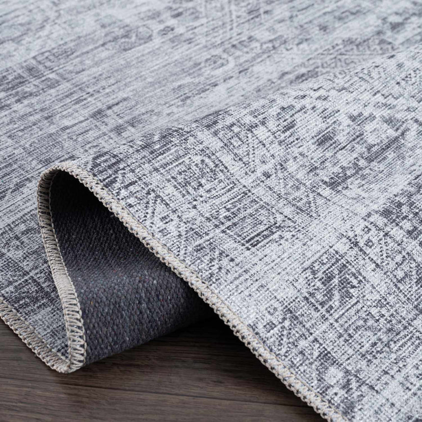 Barny Gray Blue Washable Rug