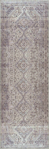 Barny Tan Flat Pile Washable Area Rug