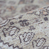 Barny Tan Flat Pile Washable Area Rug