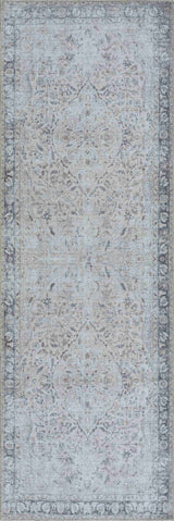 Haile Green & Pink Washable Area Rug