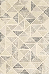 Anadarko Cream Triangles Wool Rug