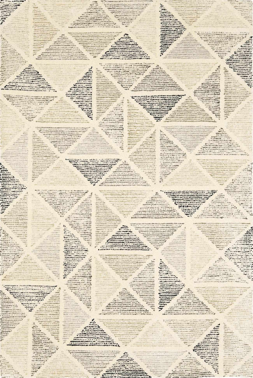 Anadarko Cream Triangles Wool Rug