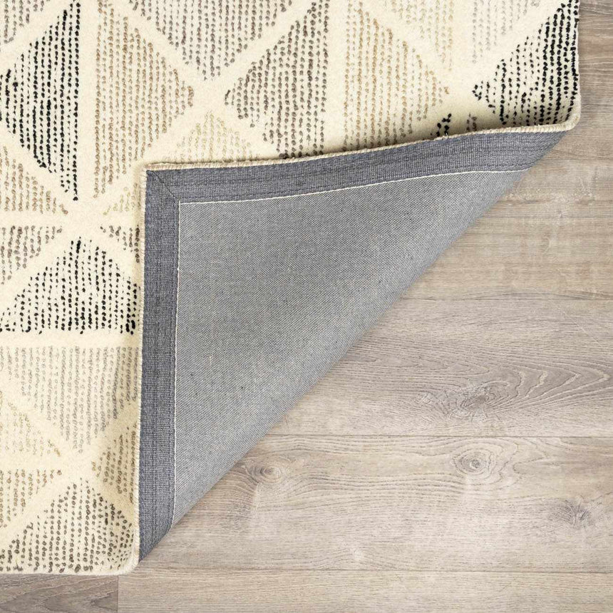 Anadarko Cream Triangles Wool Rug
