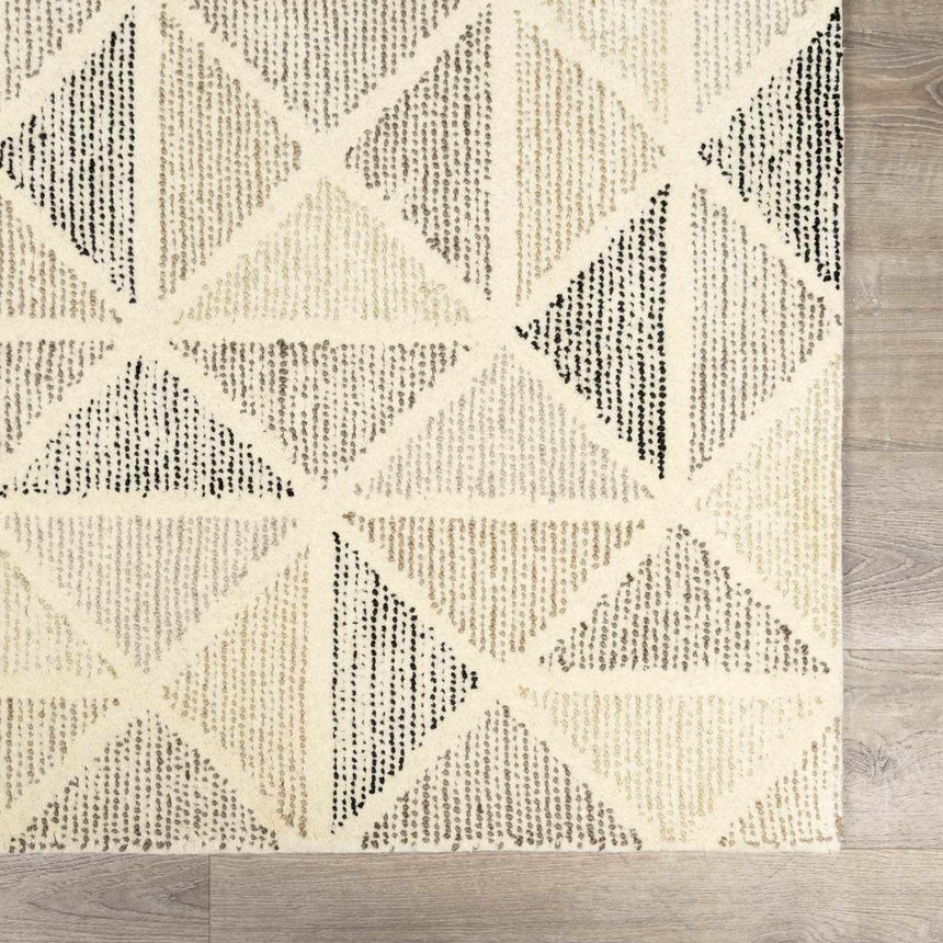 Anadarko Cream Triangles Wool Rug
