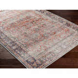 Sample Rust Anahawan Distressed Washable Area Rug - Clearance
