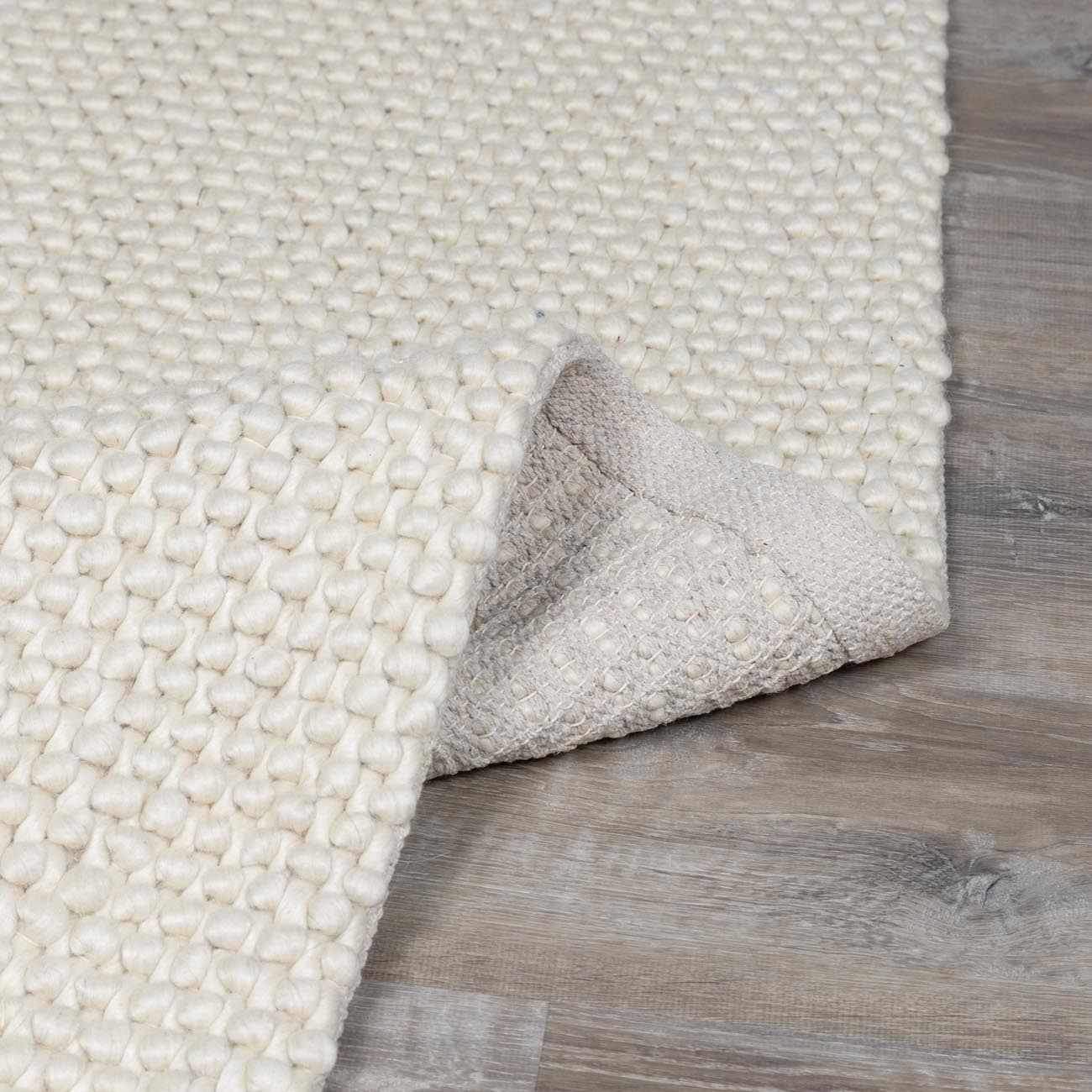 Lucerne Plain Cream Wool Rug LNE-1000