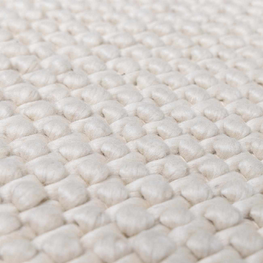 Lucerne Plain Cream Wool Rug LNE-1000