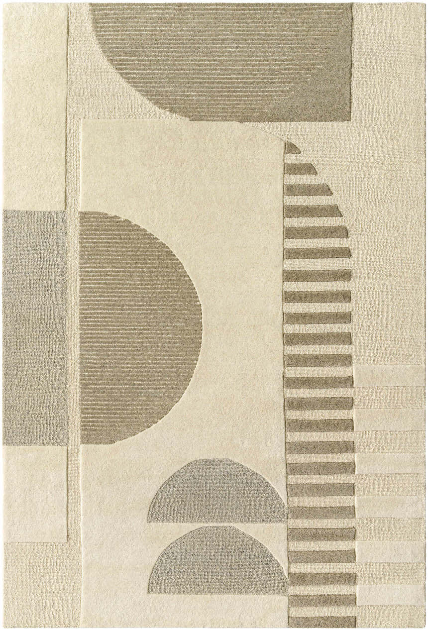 Sample Brooklyn Beige Modern Wool Rug