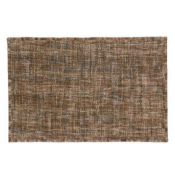 Close-up of the hand-loomed Dalyn Abruzzo AZ1 Chocolate area rug, showcasing its brown, taupe, and ivory woven texture.