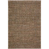 Close-up of the hand-loomed Dalyn Abruzzo AZ1 Chocolate Area Rug. Features brown, chestnut, ivory, and taupe wool and cotton.