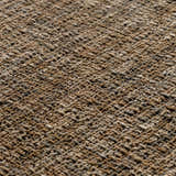 Close-up of the hand-loomed Dalyn Abruzzo AZ1 Chocolate Area Rug showing brown, chestnut, ivory, and taupe wool texture.