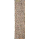 Close-up of Dalyn Abruzzo AZ1 Putty Area Rug. Hand-loomed wool rug with beige, brown, and taupe hues in a casual, textured design.