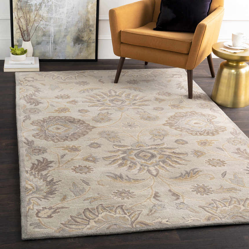 Made to Order Custom Size Conesus Hand Tufted Ivory & Taupe 1192 Area Rug
