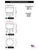 Banos Stool Ottoman - Clearance