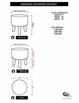 Banos Stool Ottoman - Clearance