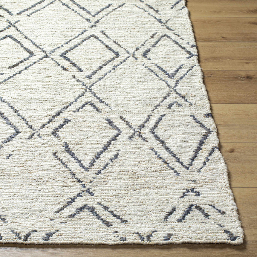 Barlig Beige Trellis Jute Carpet - Clearance