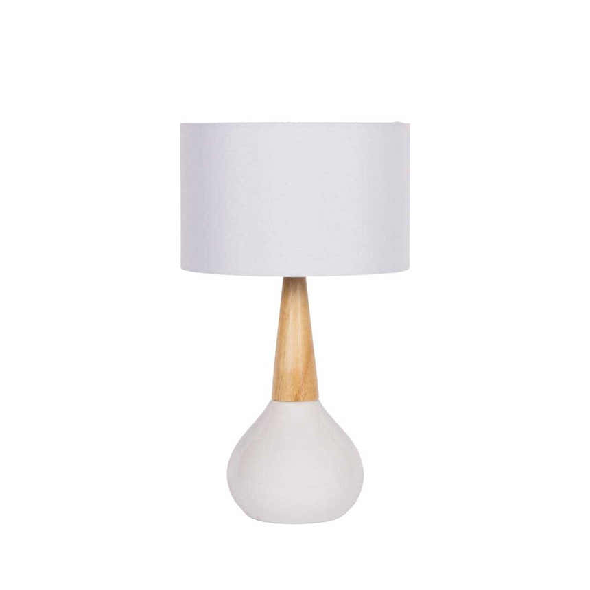 Baugo White Ceramic Table Lamp