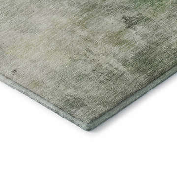 Close-up of the Dalyn Luxury Bresca BC2 Aloe Washable Area Rug. Features aloe, beige, green, and muted sage tones.