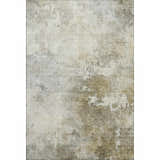 Close-up of the Dalyn Luxury Bresca BC2 Wheat Washable Area Rug, showcasing its beige, tan, and ivory distressed pattern.