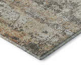 Close-up of the Dalyn Luxury Bresca BC5 Terracotta Washable Area Rug showing beige, burnt orange, and dark brown tones.