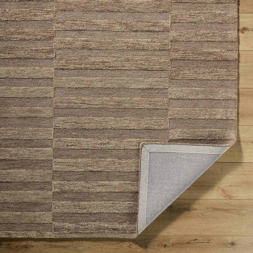 Made to Order Custom Size Idaho Broken-Striped Brown Area Rug | Our PNW Home X Livabliss