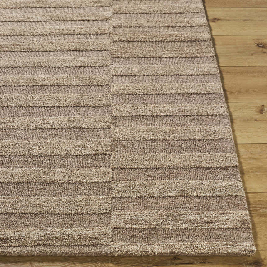 Made to Order Custom Size Idaho Broken-Striped Brown Area Rug | Our PNW Home X Livabliss