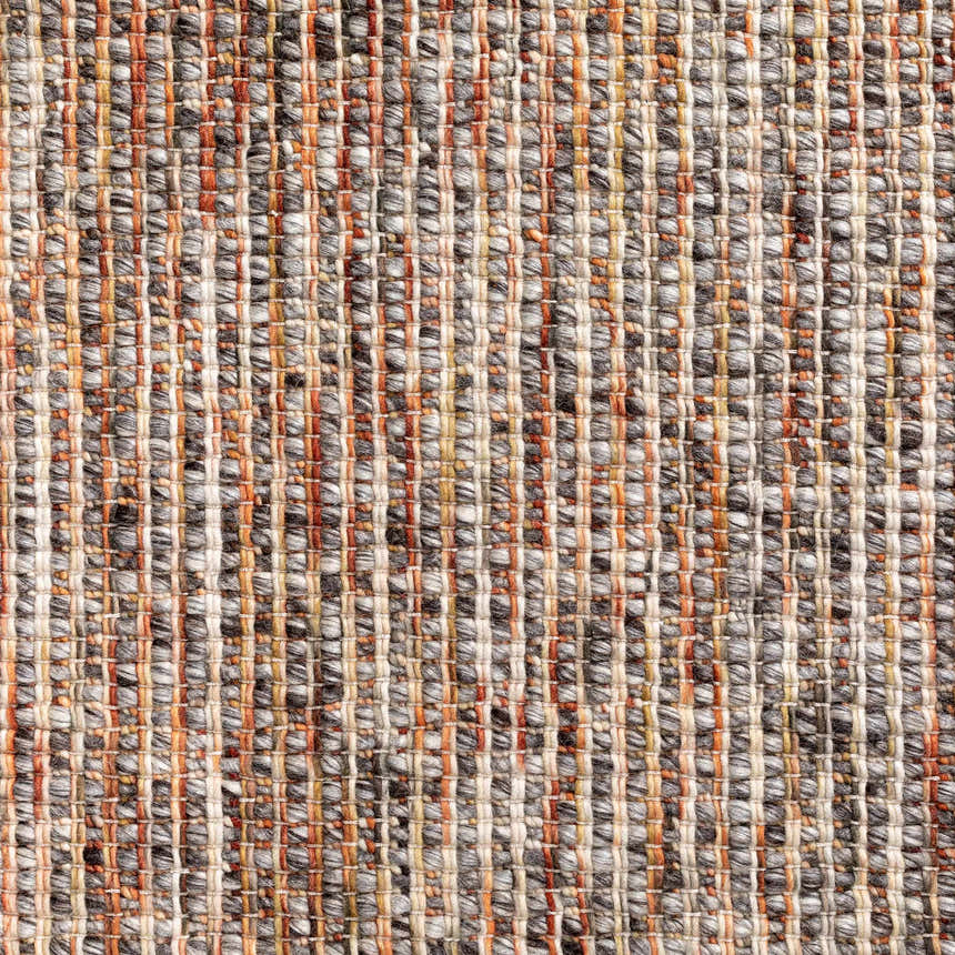 Close-up of Dalyn Bondi BD1 Sunset Area Rug showing woven texture and canyon, gold, ochre, rust, and gray colors.
