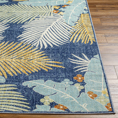 Becka Floral Blue Area Rug