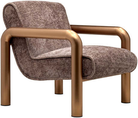 Brezolles Metallic - Brass Accent Chair