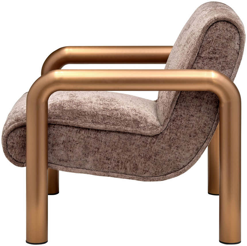 Brezolles Metallic - Brass Accent Chair