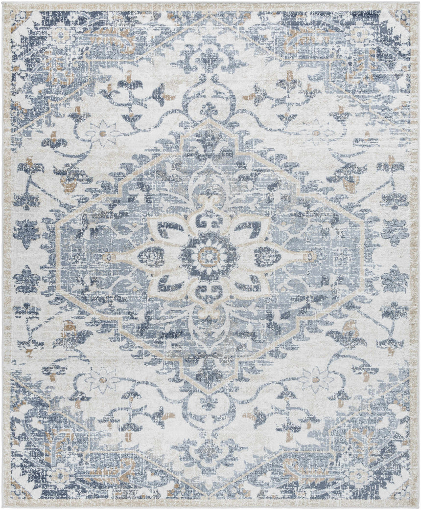 Biggleswade Denim Medallion Area Rug