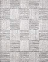 Modern Scandi High Pile Ivory/Black Architect I Area Rug