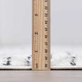 Modern Scandi High Pile Ivory/Black Architect I Area Rug