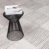 Modern Scandi High Pile Ivory/Black Architect I Area Rug